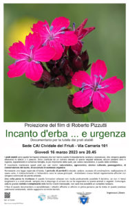 Proiezione del film Incanto d'erba ... e urgenza - Cividale del Friuli @ Scuola di Alpinismo e Scialpinismo "Vuattolo" Cai Cividale Sez. Monte Nero